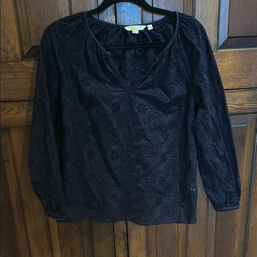 Cotton popover blouse